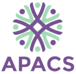 Logo design using purple and green dots and curved lines used by the South Eastern Australian chapter of the Australian Psychologists and Counsellors in Schools organisation.